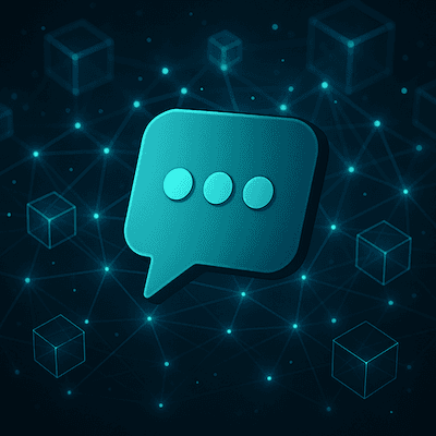Blockchain concept illustration of interconnected blocks